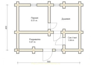 Деревянная баня БСУ-БК 3 Деревянная баня БСУ-БК 3
